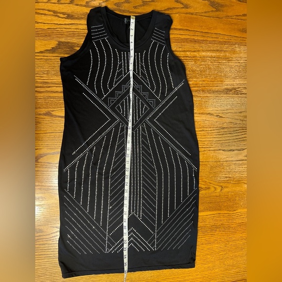 Say What? Black Geometric Pattern Bodycon Dress - Picture 5 of 9